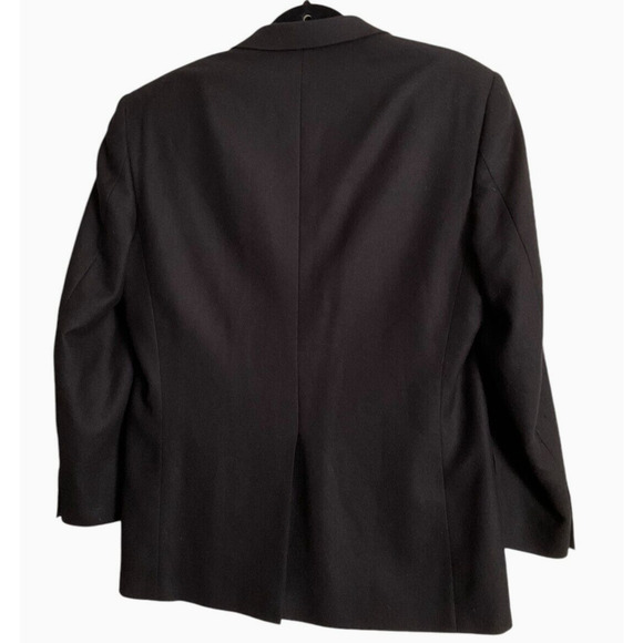Oak Creek Black Lambs Wool Blazer 40R Two-Button Jacket Made in South Africa - Picture 2 of 14